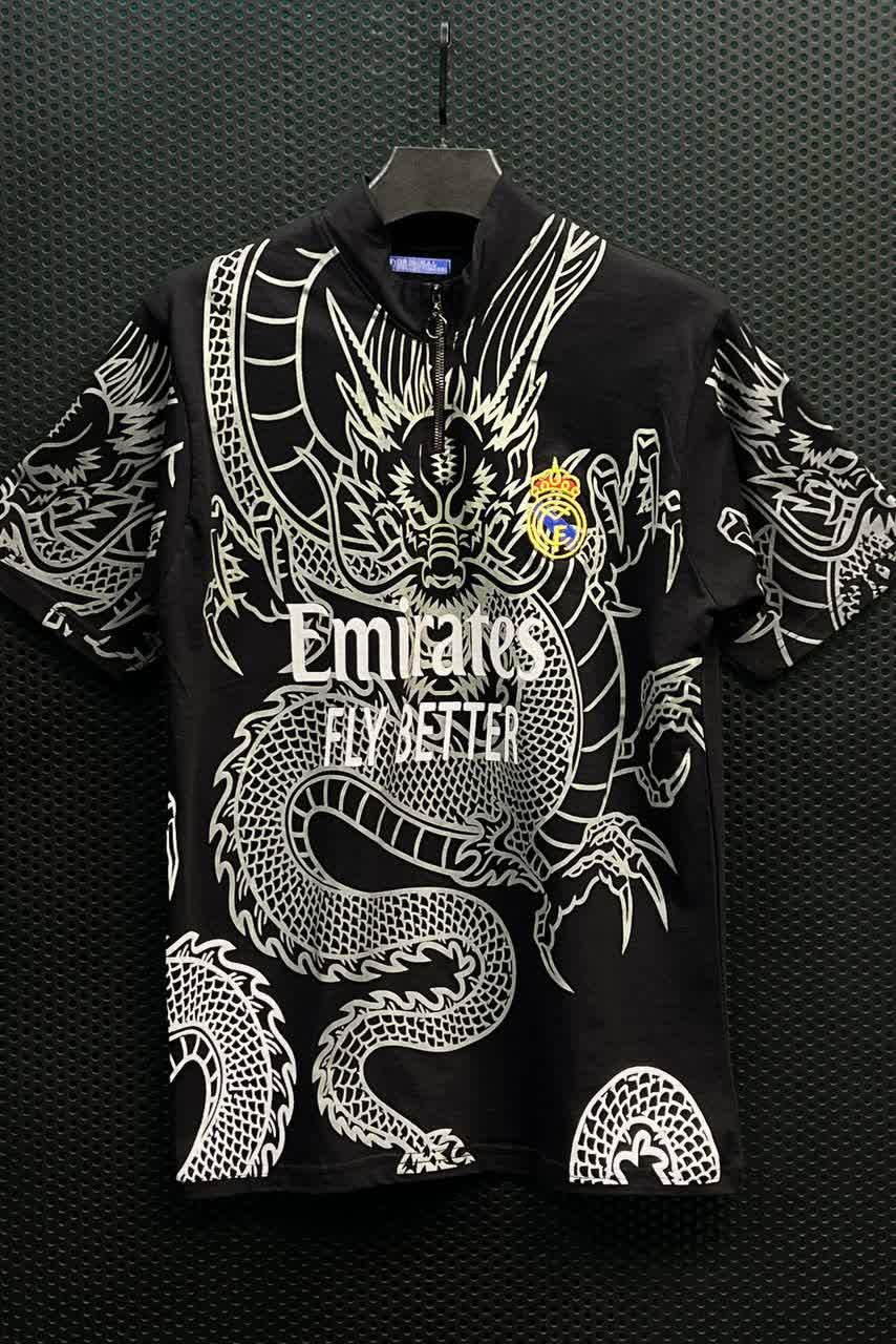 تیشرت کیت تیمی نیم زیپ رئال